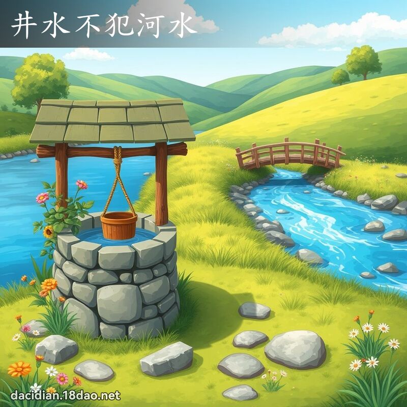 井水不犯河水 - 國語大辭典配圖