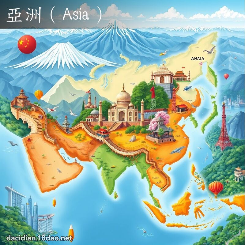 亞洲（Asia） - 國語大辭典配圖