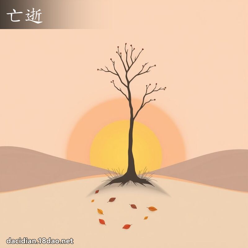亡逝 - 国语大辞典配图