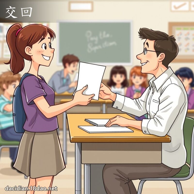 交回 - 國語大辭典配圖