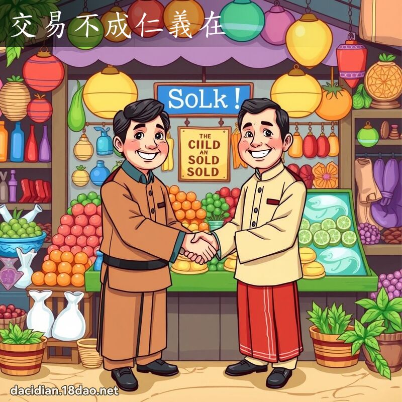 交易不成仁义在 - 国语大辞典配图