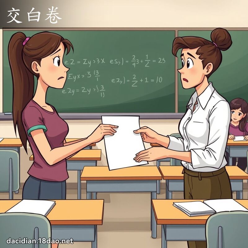 交白卷 - 国语大辞典配图
