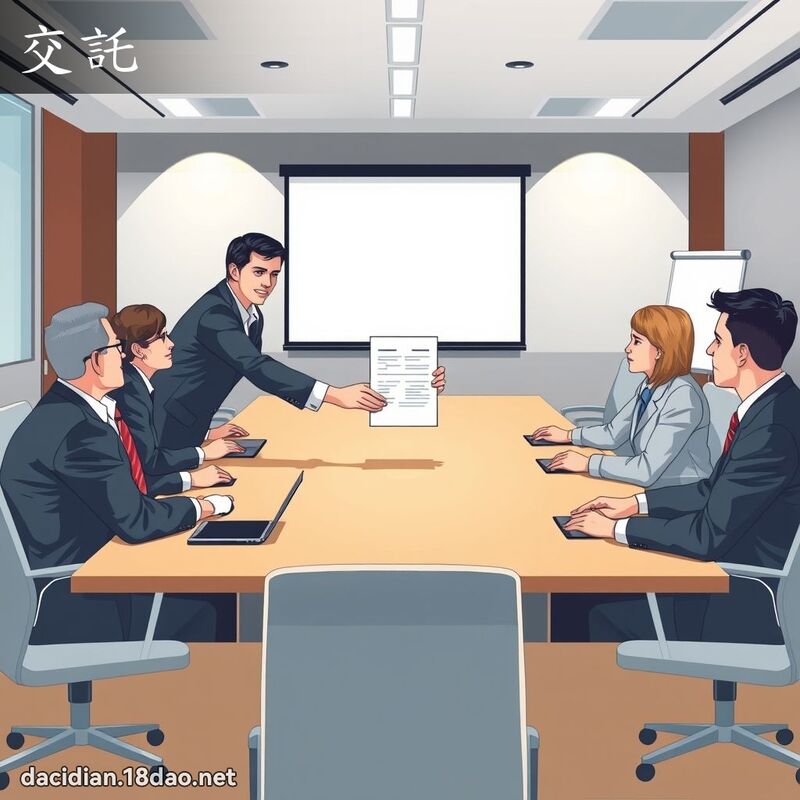 交託 - 國語大辭典配圖