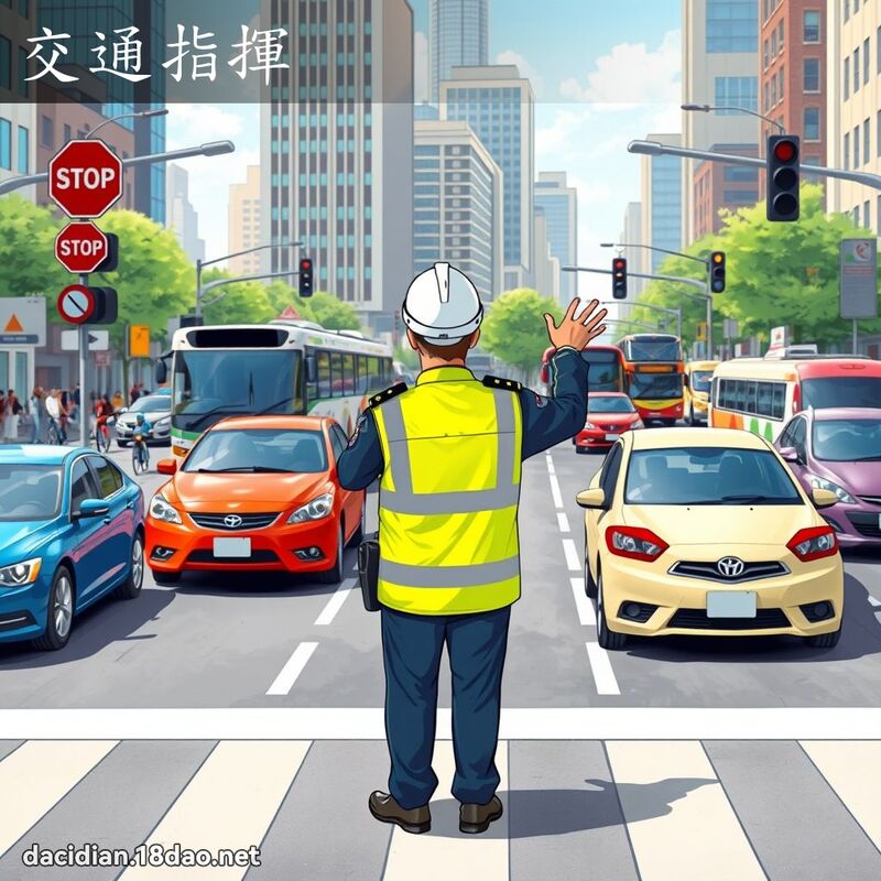 交通指揮 - 國語大辭典配圖