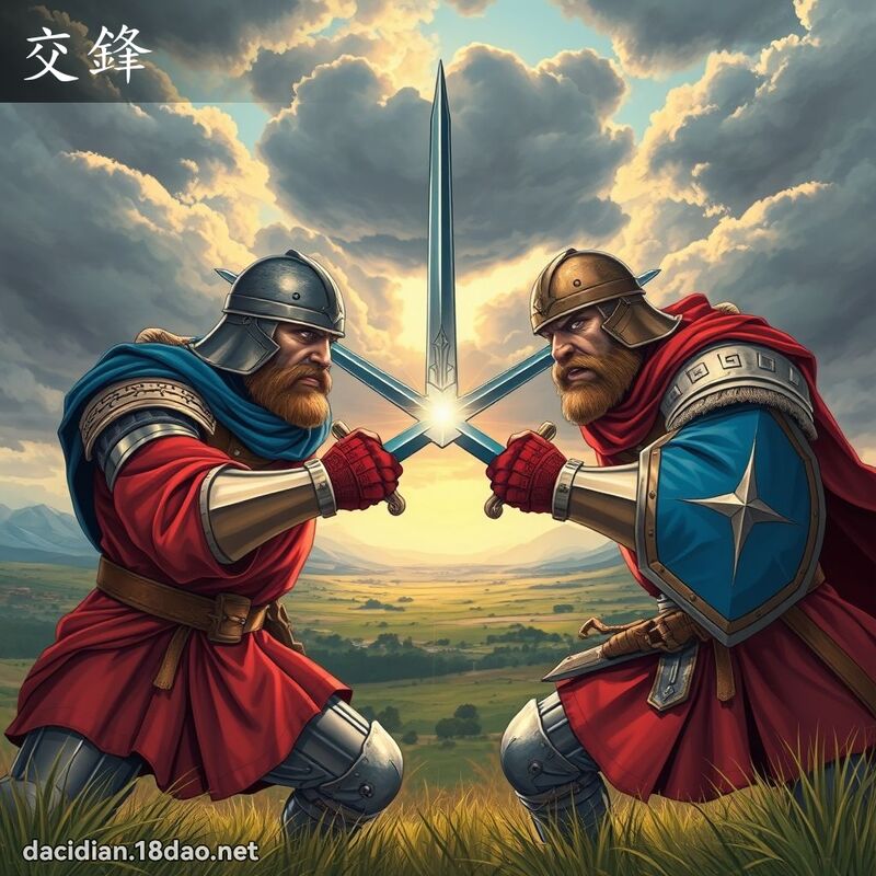 交鋒 - 國語大辭典配圖