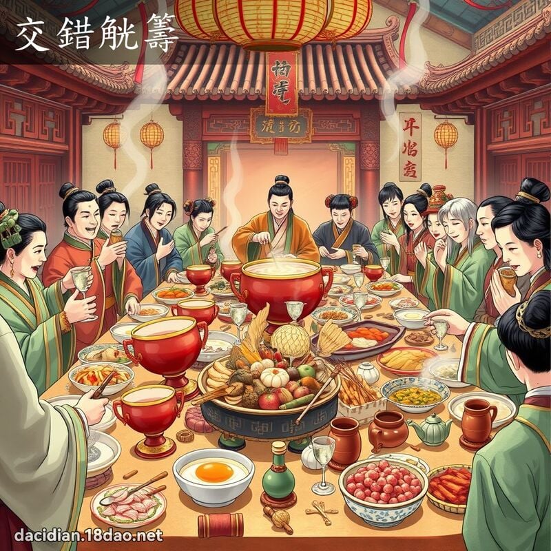 交錯觥籌 - 國語大辭典配圖