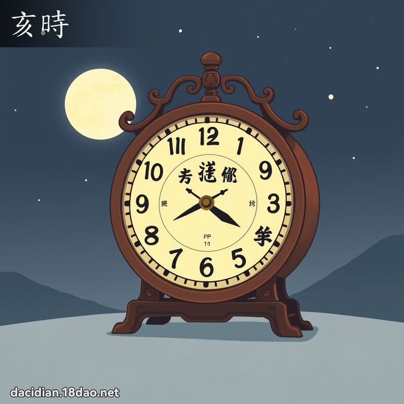 亥時 - 國語大辭典配圖