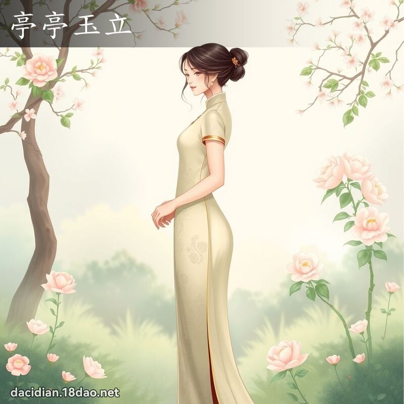 亭亭玉立 - 國語大辭典配圖
