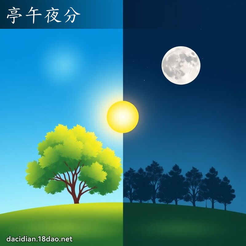 亭午夜分 - 国语大辞典配图