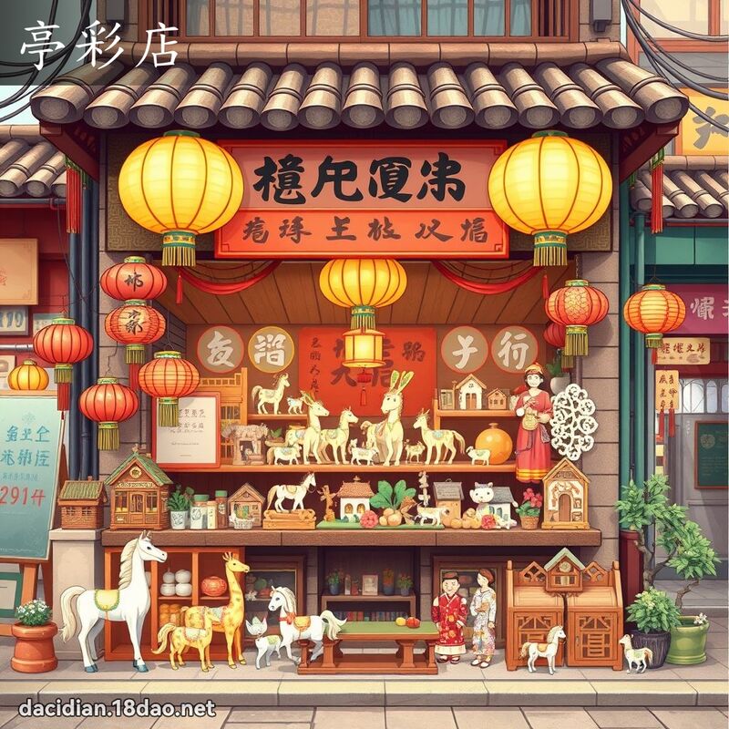 亭彩店 - 國語大辭典配圖