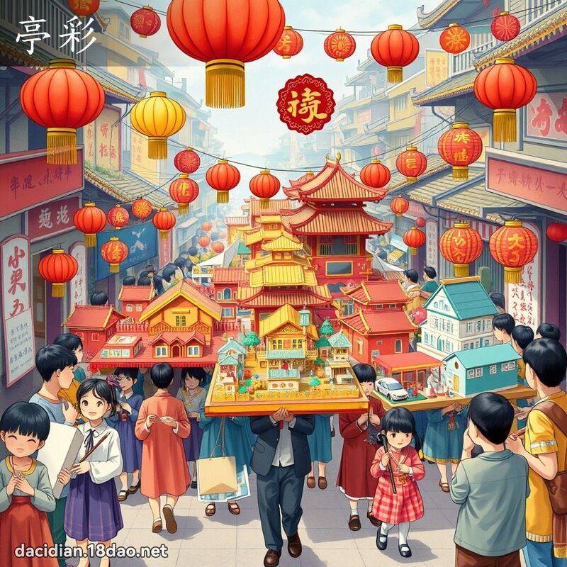亭彩 - 國語大辭典配圖