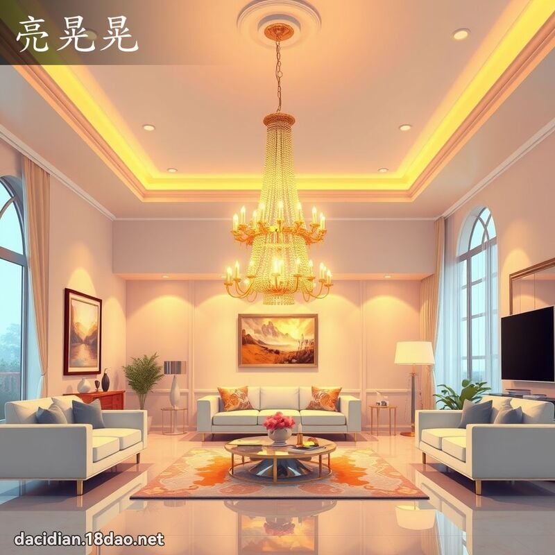 亮晃晃 - 国语大辞典配图