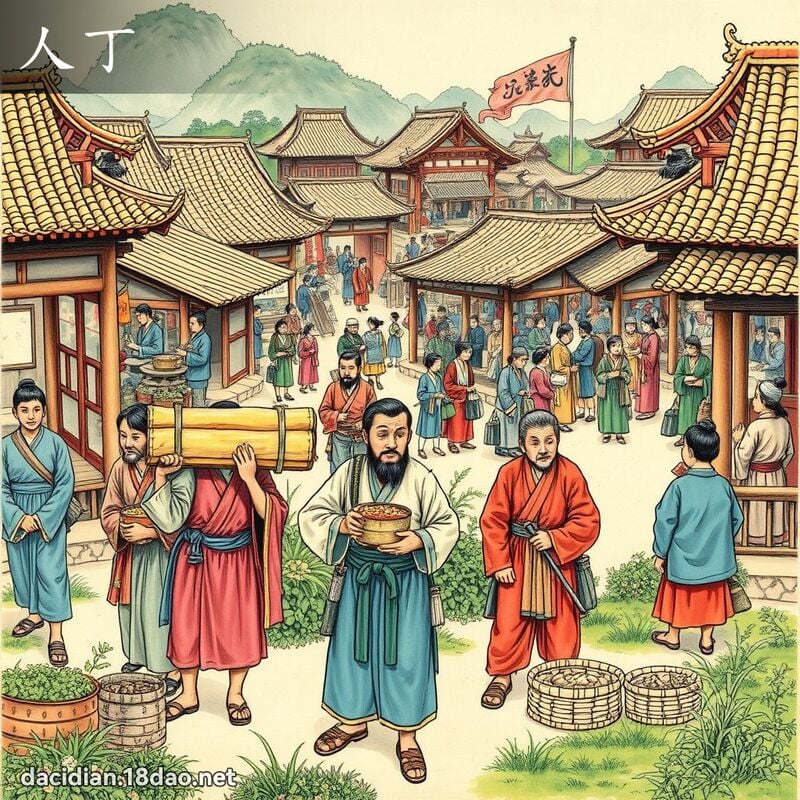 人丁 - 國語大辭典配圖