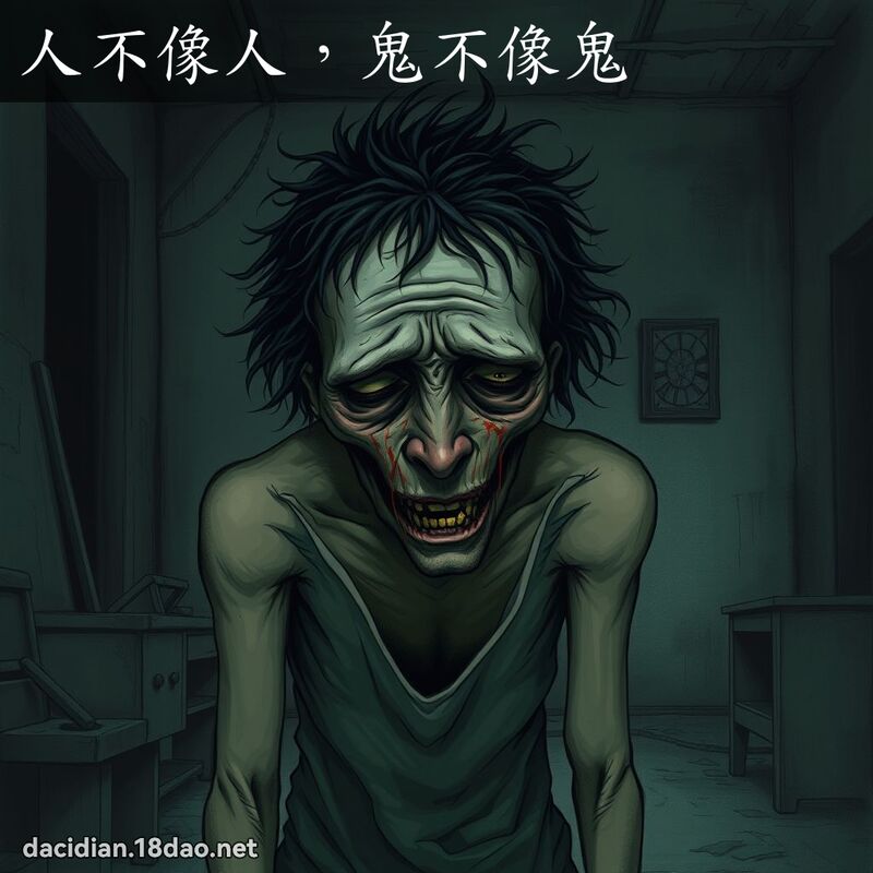 人不像人，鬼不像鬼 - 國語大辭典配圖