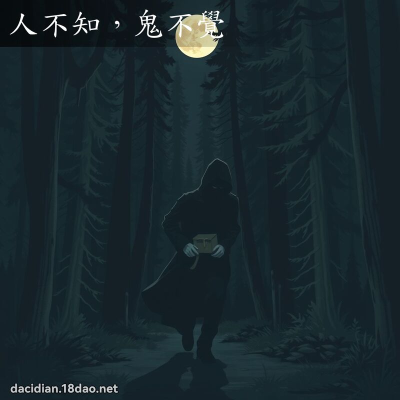 人不知，鬼不覺 - 國語大辭典配圖