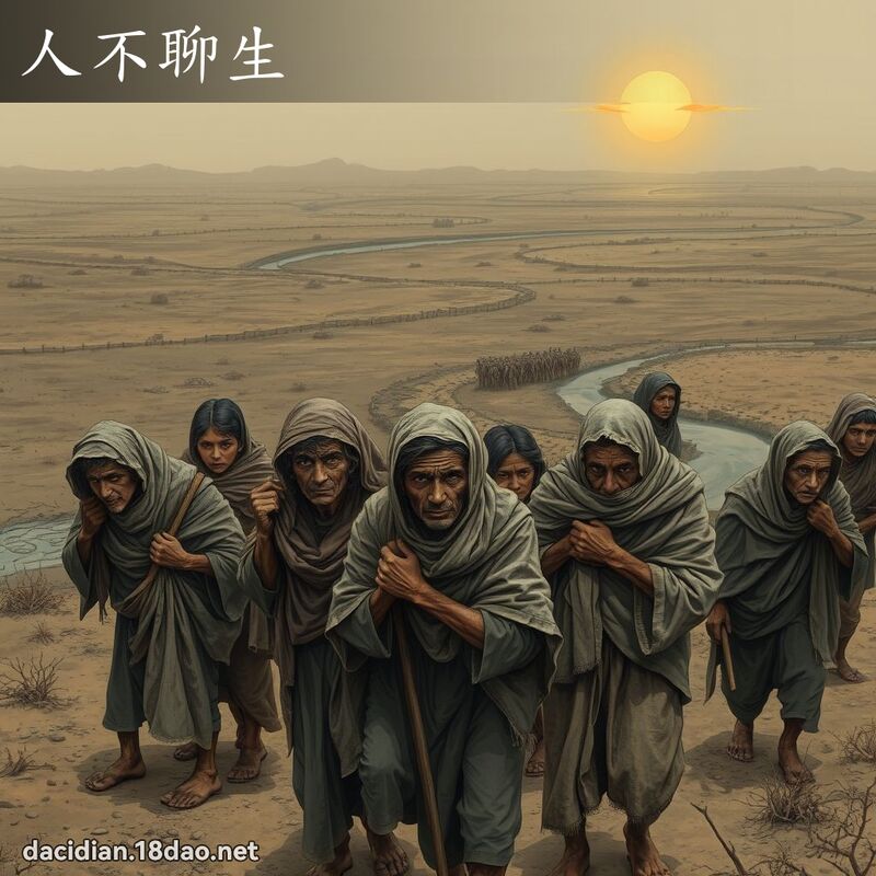 人不聊生 - 國語大辭典配圖