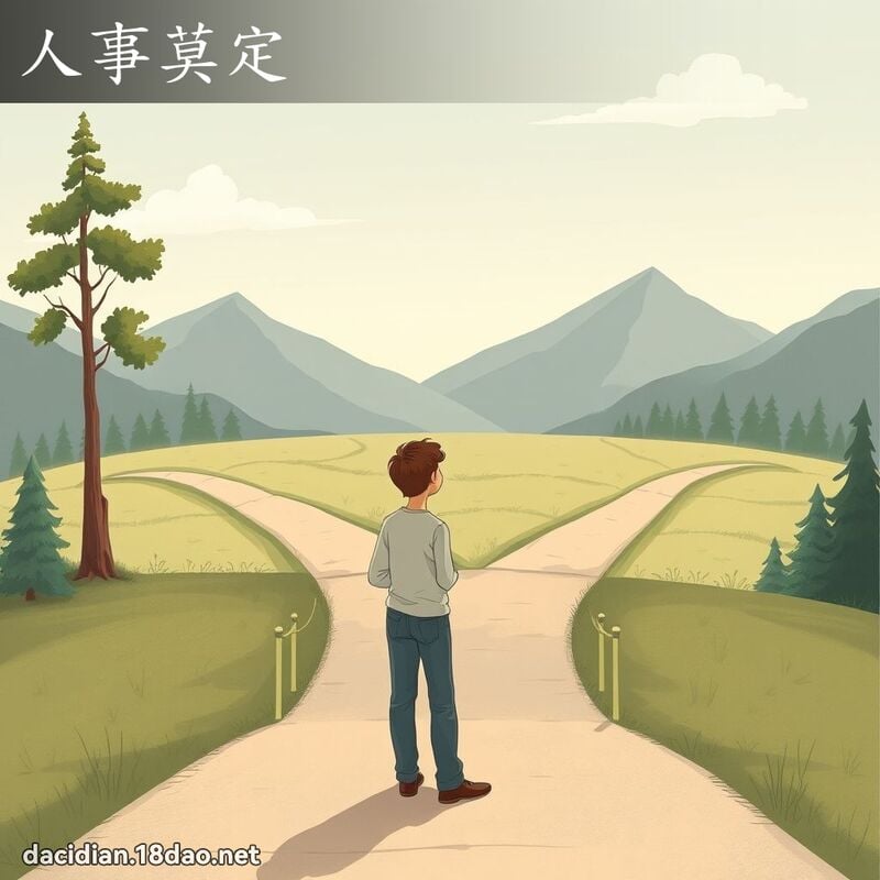 人事莫定 - 国语大辞典配图