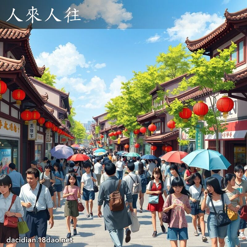 人來人往 - 國語大辭典配圖