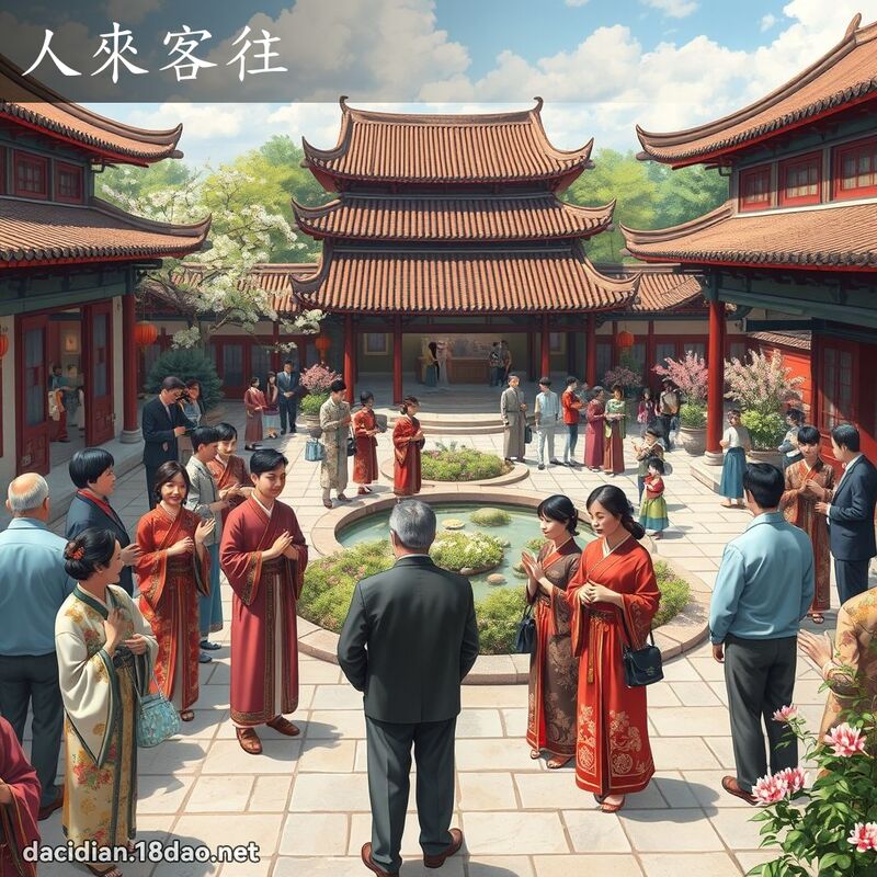 人來客往 - 國語大辭典配圖
