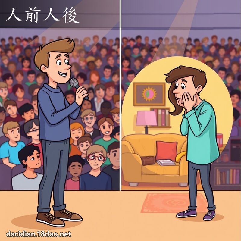人前人後 - 國語大辭典配圖