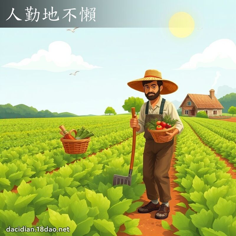人勤地不懒 - 国语大辞典配图
