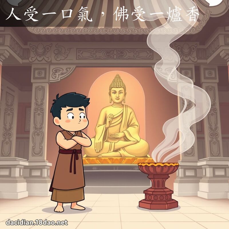 人受一口气，佛受一炉香 - 国语大辞典配图