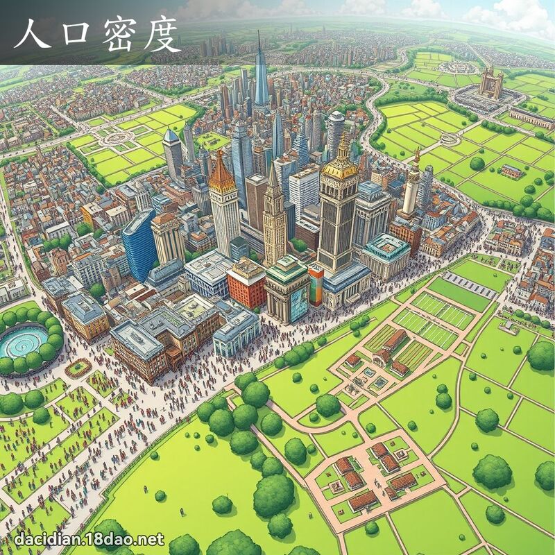 人口密度 - 国语大辞典配图