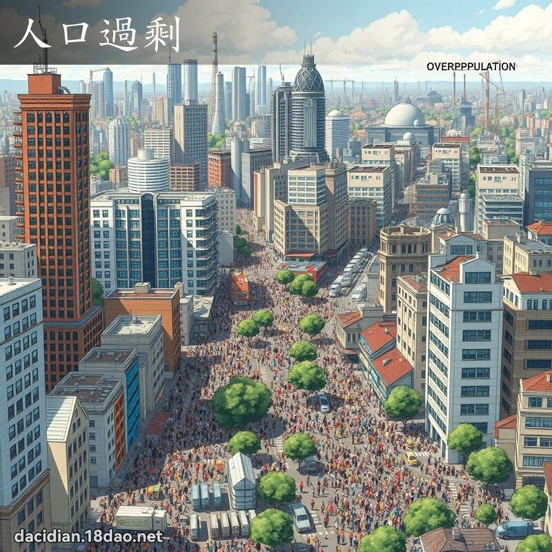 人口过剩 - 国语大辞典配图