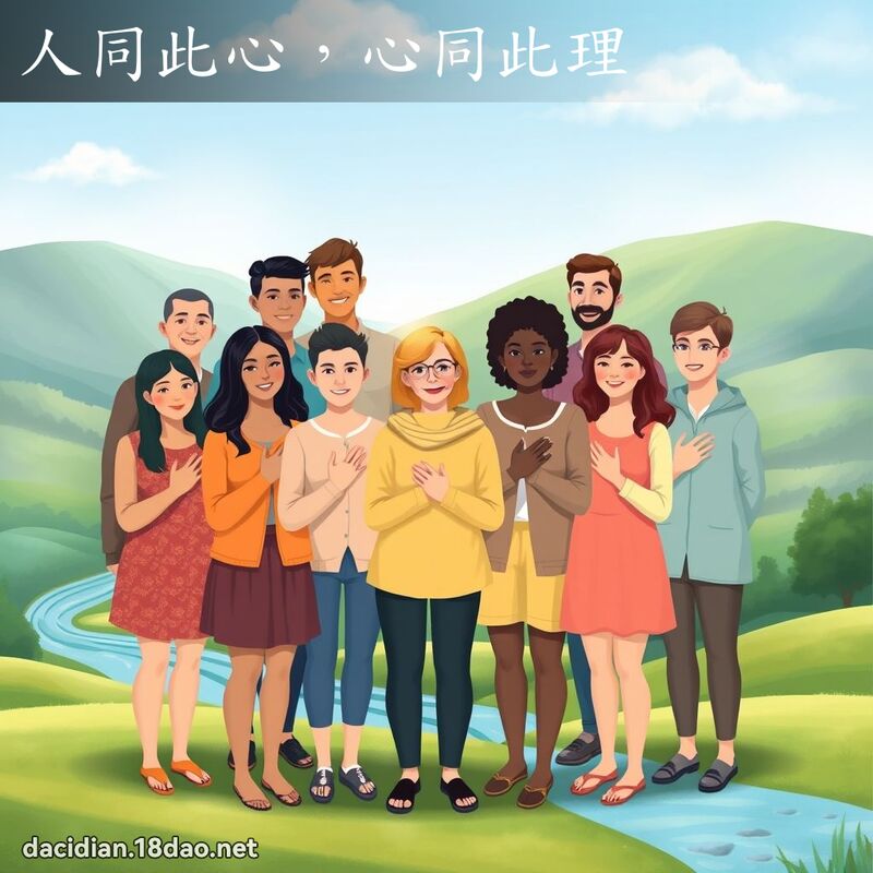 人同此心，心同此理 - 國語大辭典配圖