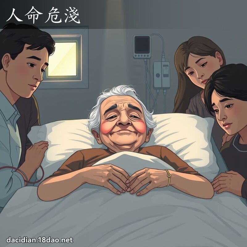 人命危浅 - 国语大辞典配图