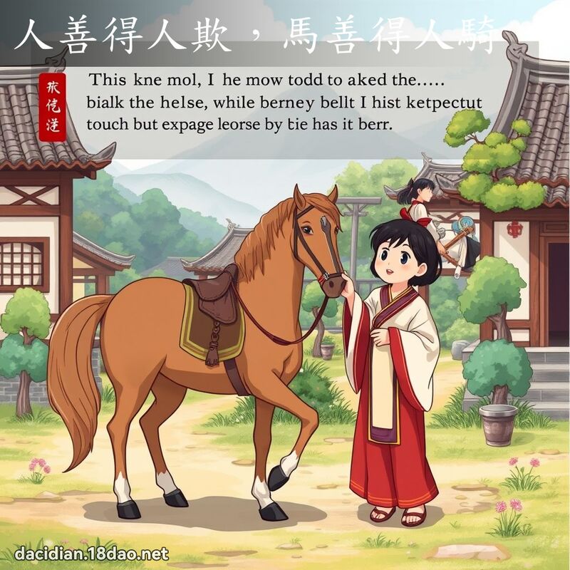 人善得人欺，馬善得人騎 - 國語大辭典配圖