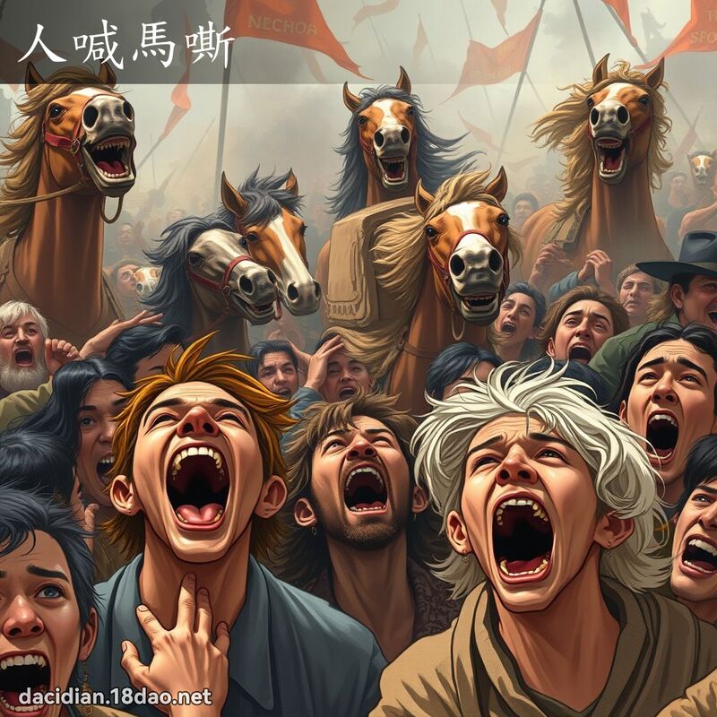 人喊马嘶 - 国语大辞典配图