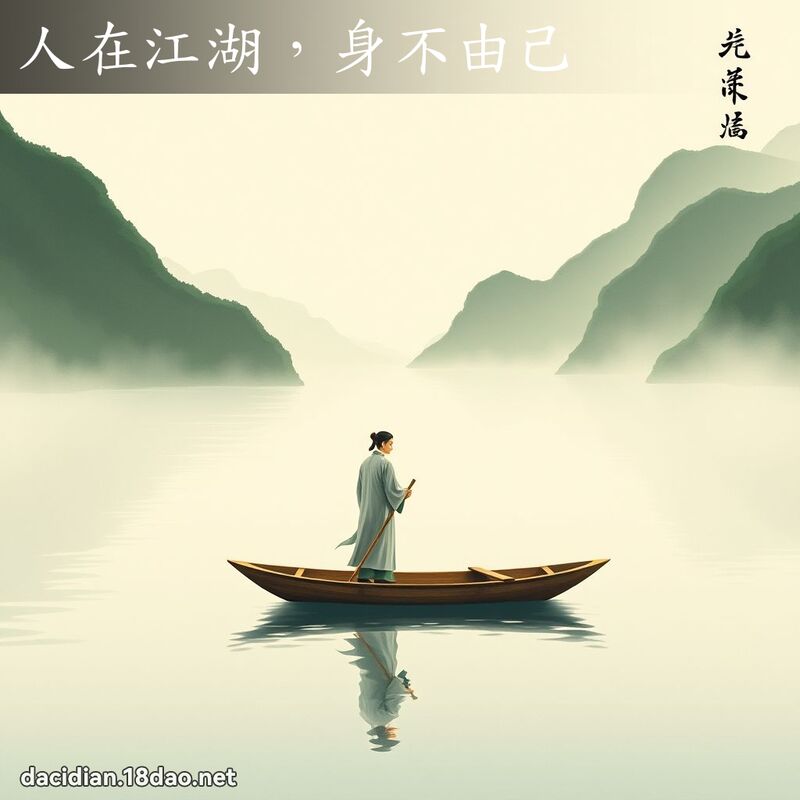 人在江湖，身不由己 - 国语大辞典配图