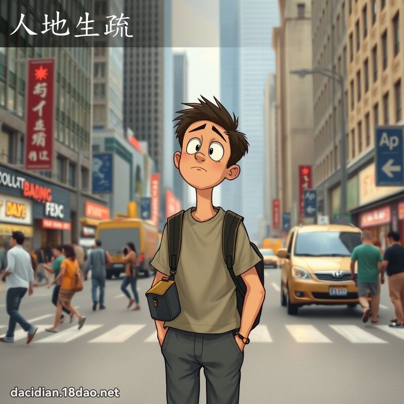 人地生疏 - 國語大辭典配圖