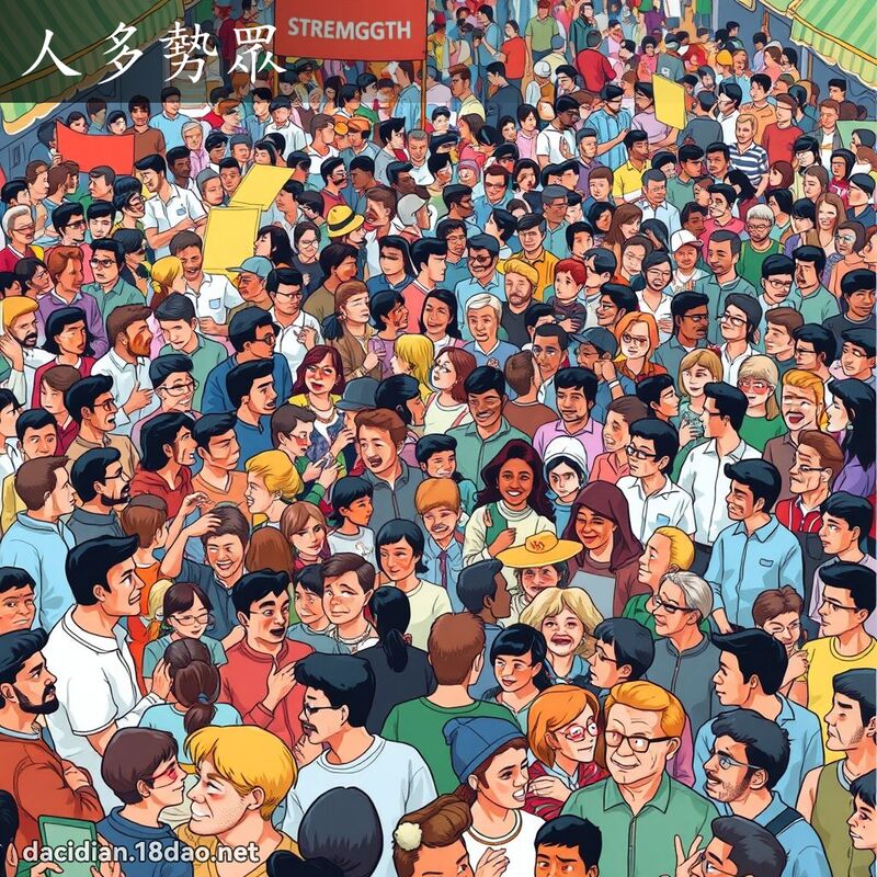 人多势眾 - 国语大辞典配图