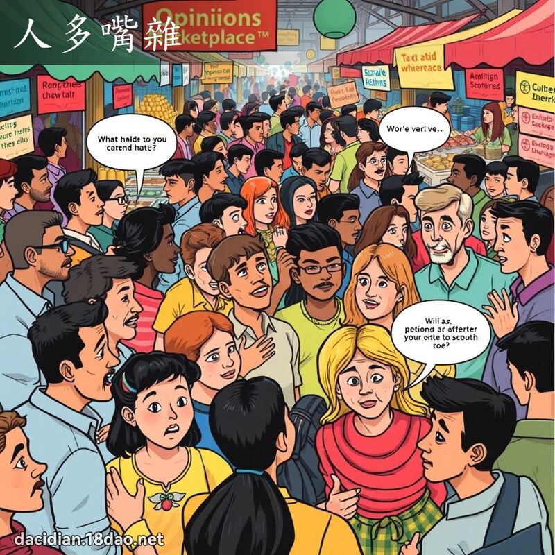 人多嘴雜 - 國語大辭典配圖