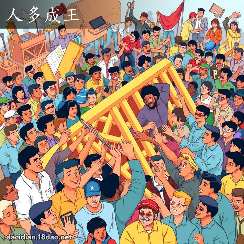 人多成王 - 国语大辞典配图