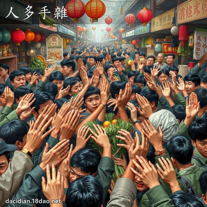 人多手雜 - 國語大辭典配圖