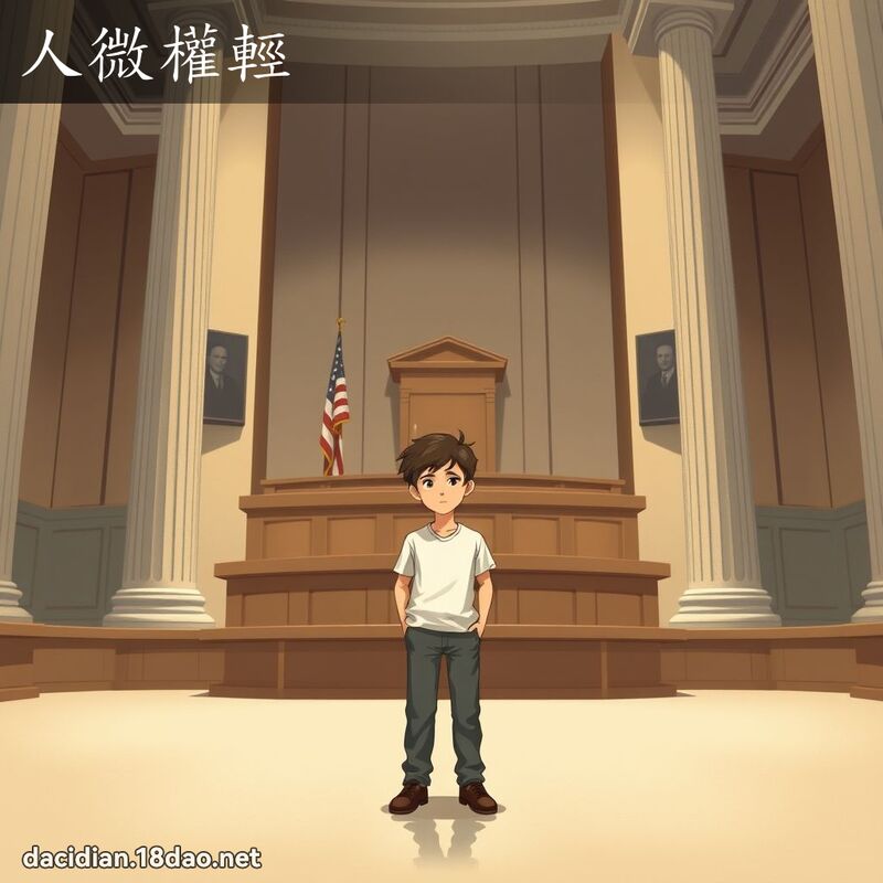 人微權輕 - 國語大辭典配圖