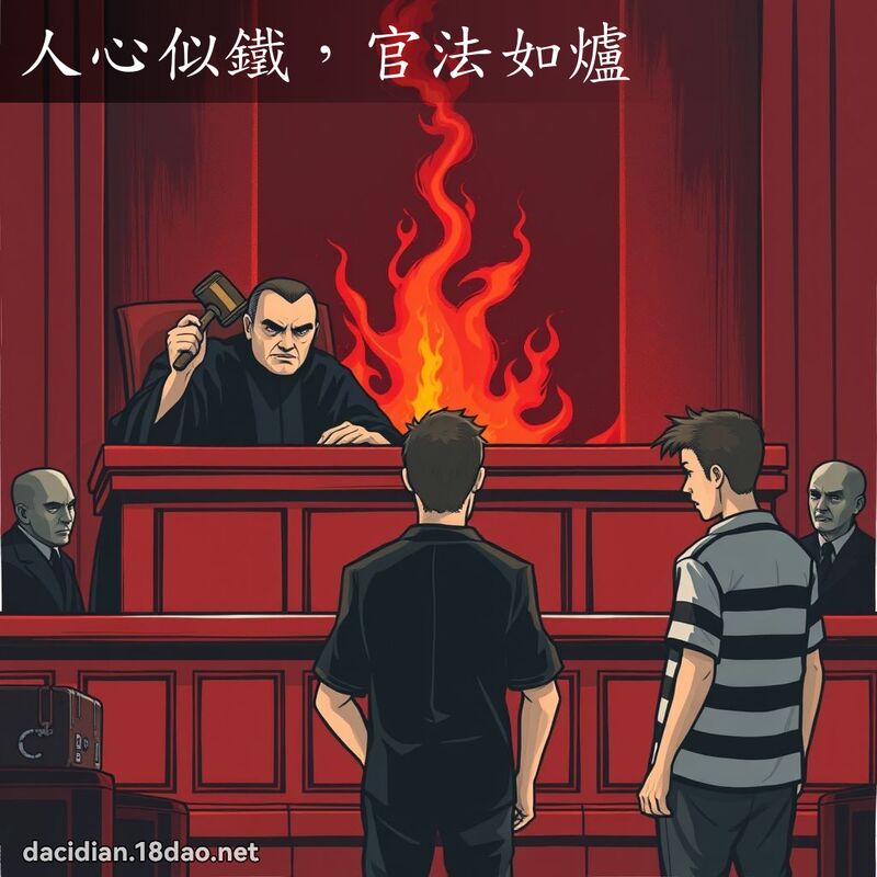 人心似铁，官法如炉 - 国语大辞典配图