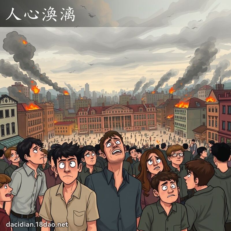 人心涣漓 - 国语大辞典配图