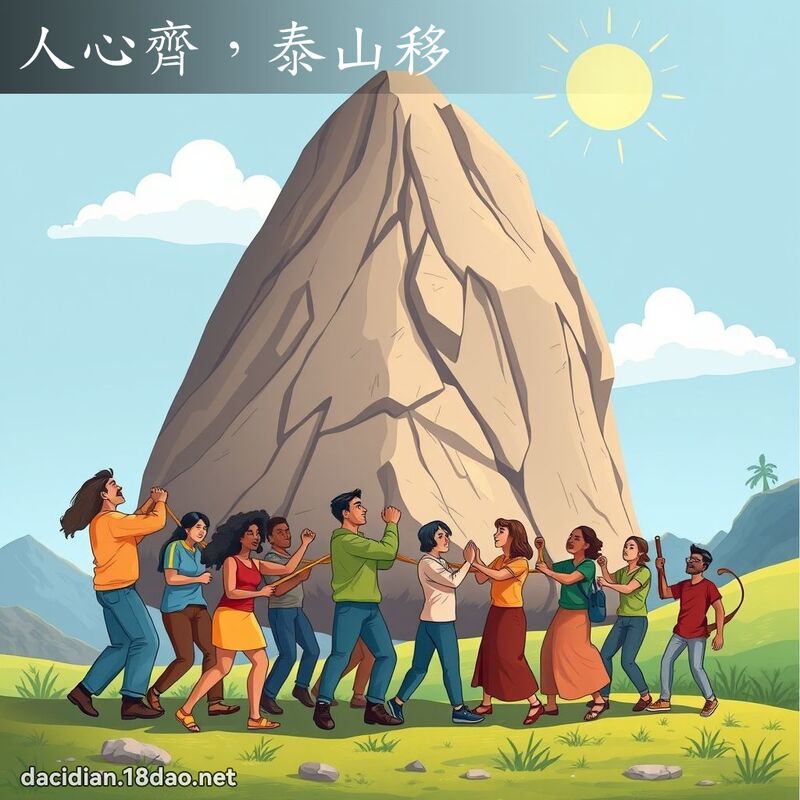 人心齊，泰山移 - 國語大辭典配圖