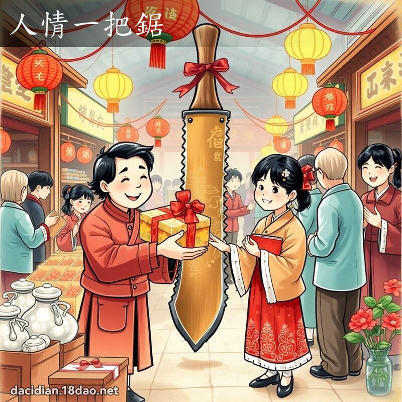 人情一把鋸 - 國語大辭典配圖