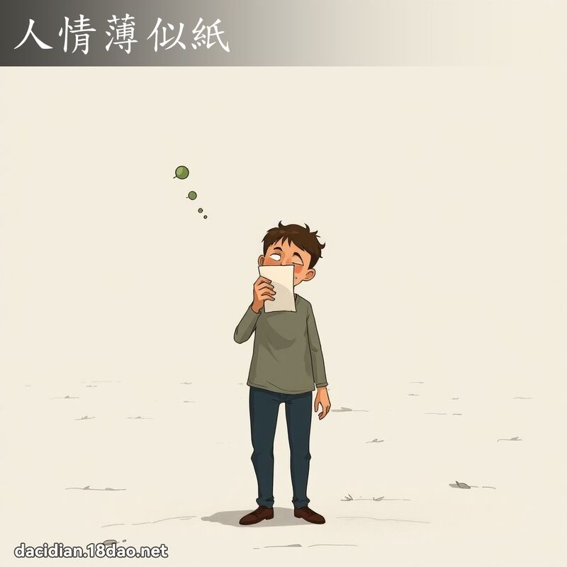 人情薄似纸 - 国语大辞典配图