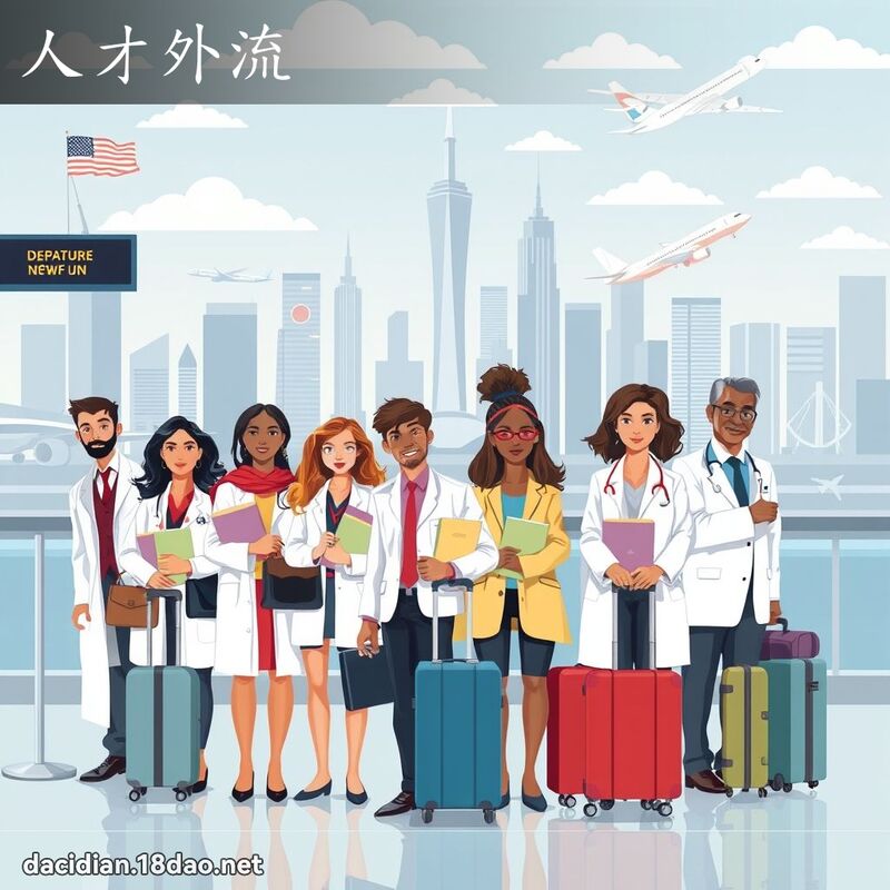 人才外流 - 国语大辞典配图