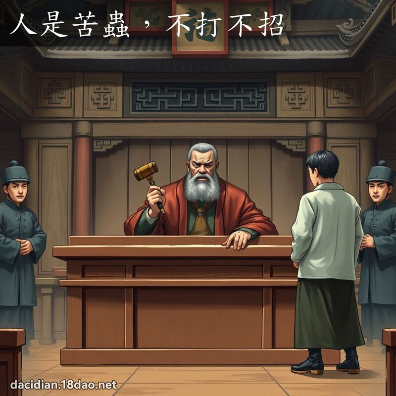 人是苦蟲，不打不招 - 國語大辭典配圖