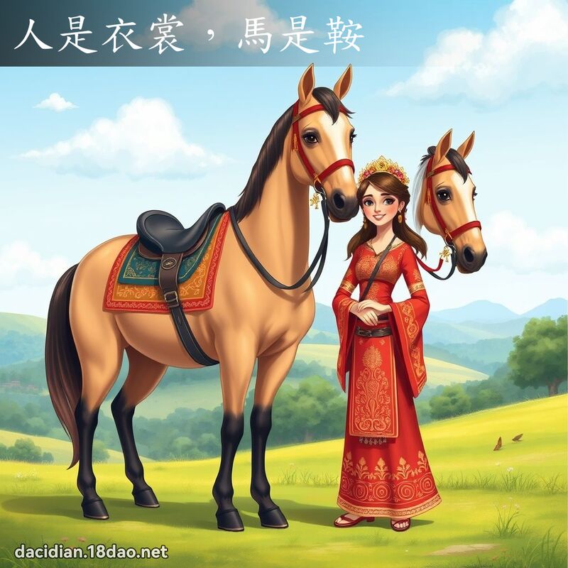 人是衣裳，马是鞍 - 国语大辞典配图
