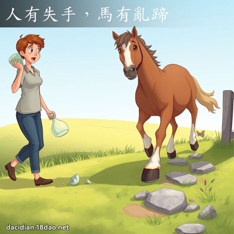 人有失手，马有乱蹄 - 国语大辞典配图