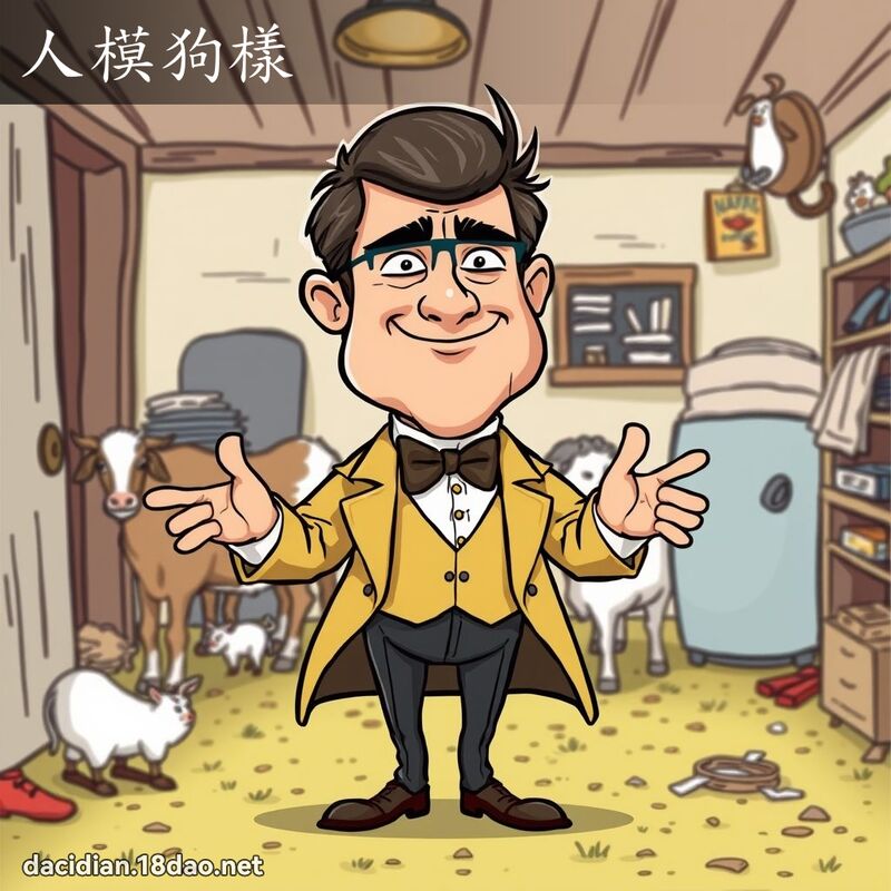 人模狗樣 - 國語大辭典配圖