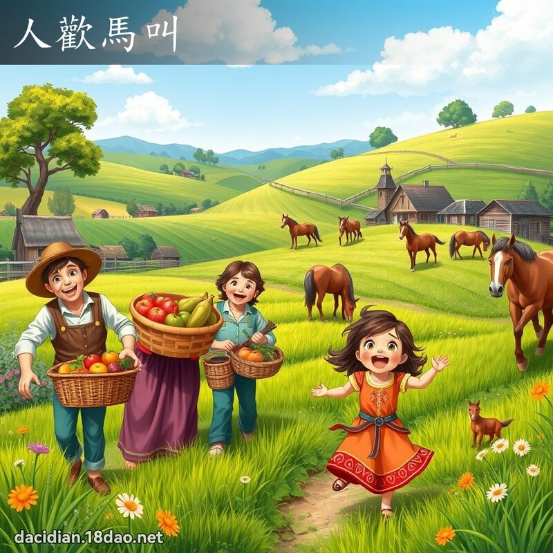 人歡馬叫 - 國語大辭典配圖